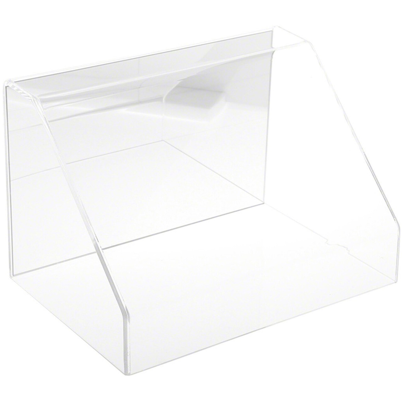 Plymor Clear Acrylic Slanted Front Display Case, 12" W x 8" D x 8" H